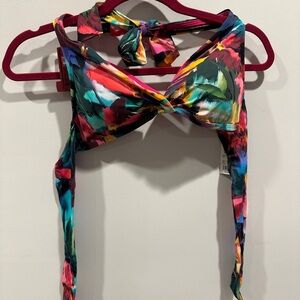 Ralph Lauren  Colorful Abstract holter Bikini Top